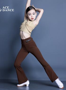 ACEDANCE瑰意拉丁舞女少儿童舞裤吊带上衣练功班服表演比赛SRT612