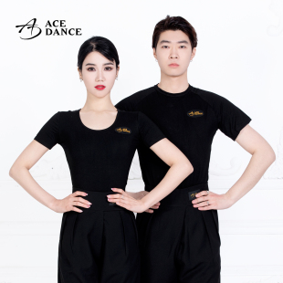 舞蹈上衣广场舞SY218 圆领棉短袖 ACE dance拉丁舞摩登国标男女同款