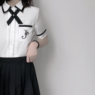 YGPRW 吹奏部配套 优等生JK制服十字交叉交衬衫领结 双色入