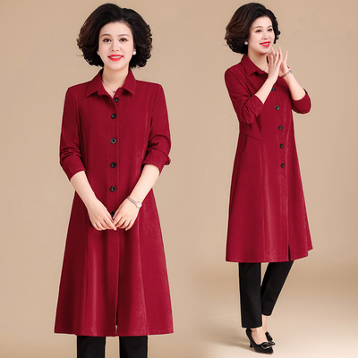 2022春秋新款时尚妈妈装风衣