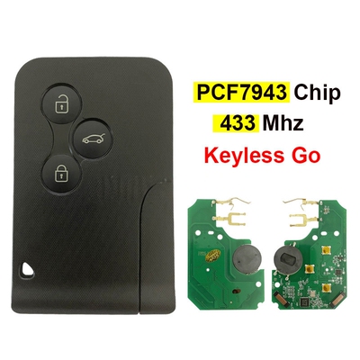 适用雷诺Clio 3、Megane 2、Scenic 2 3键智能钥匙PCF7943,433MHZ