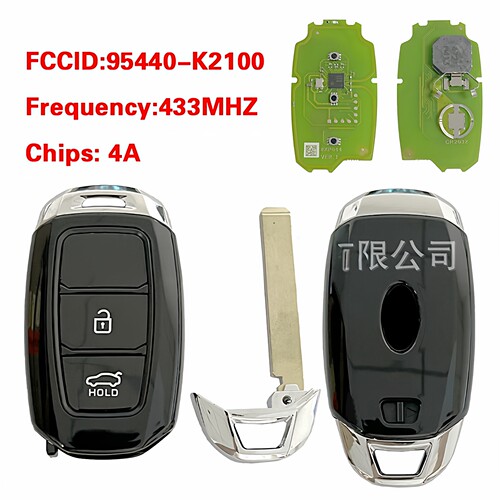 适用GF 2020+现代Venue 3键智能汽车钥匙433MHz 95440-K2100 4A