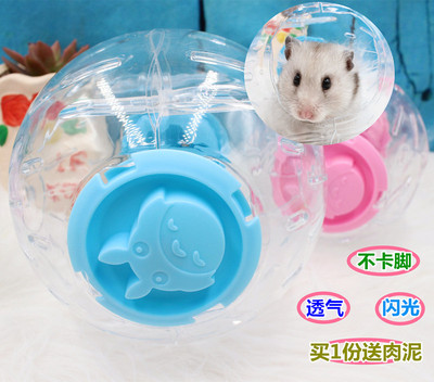 仓鼠跑球跑轮玩具滚轮透明运动球支架金丝熊花枝鼠用品跑步球滚球