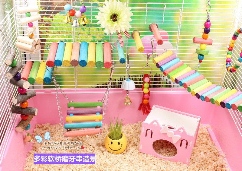 仓鼠玩具秋千站台软桥 仓鼠兔子松鼠磨牙缤纷多彩造景任意4件包邮|msdalam kategori haiwan peliharaan/makanan haiwan dan bekalan, hamsters kelas haiwan peliharaan dan lain-lain kecil, bekalan haiwan kesayangan kecil (baru), Swing - dari Buy2taobao.com untuk memberikan perkhidmatan ejen Taobao profesional membeli