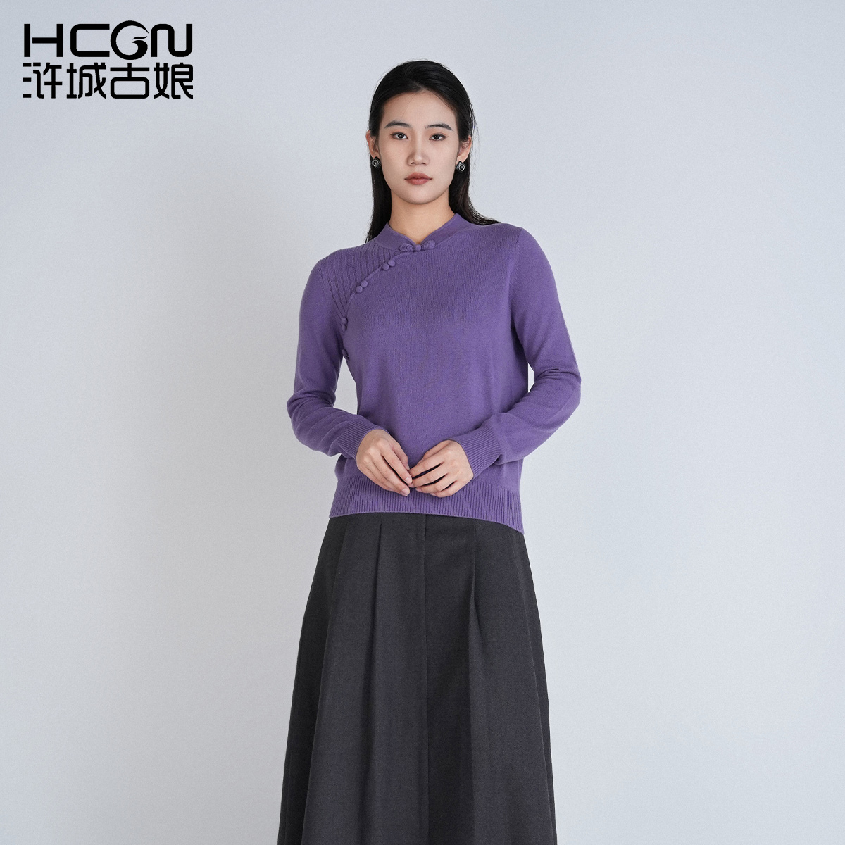 浒城古娘国风羊毛衫秋冬新款