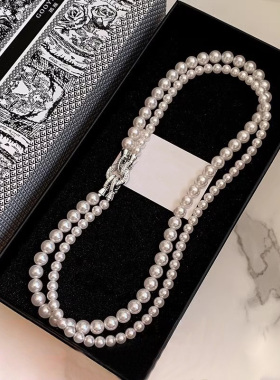 浒城古娘2024新款高级轻奢气质百搭优雅时尚珍珠项链XL122902