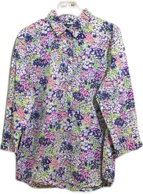 【原 价¥108】vintage  印度制  美国古着LANDS' END碎花衬衫