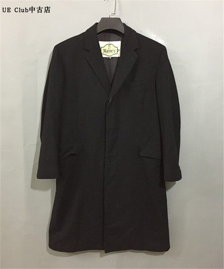 【原 价¥158】vintage  日本古着经典毛巾袋通勤中长款毛呢西服