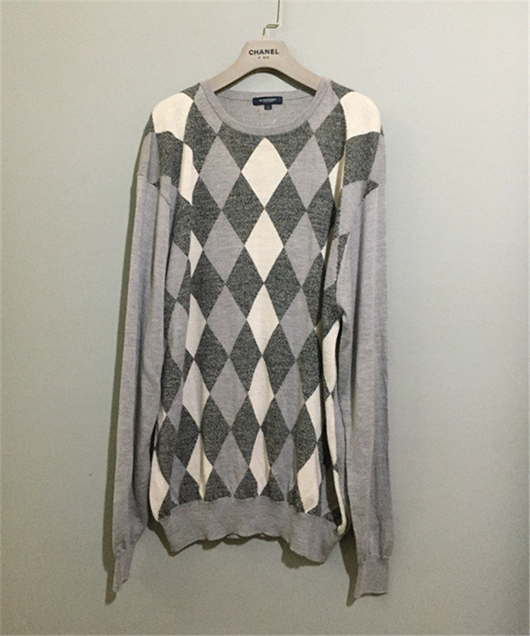 【SOLD OUT】vintage 英国奢侈古着Burbe*ry菱形纹针织羊毛衣