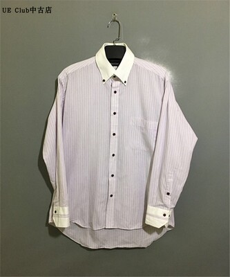 vintage日本古着粉色条纹衬衫