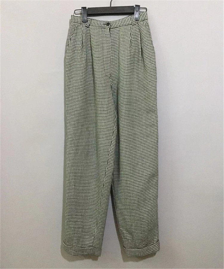 【原 价¥188】vintage  美国制古着Talbots千鸟格羊毛萝卜休闲裤