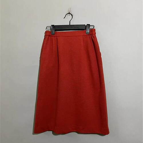【上新价¥168】vintage  美国古着Jantzen桔红色羊毛混纺半身裙