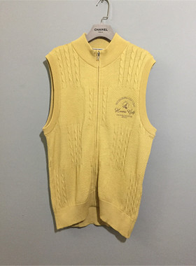 【原 价¥158】Vintage Matrix  日本制古着H0NMA黄色开衫马甲