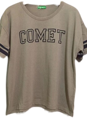 【原 价¥78】vintage  日本古着earth music&ecology灰绿色体恤