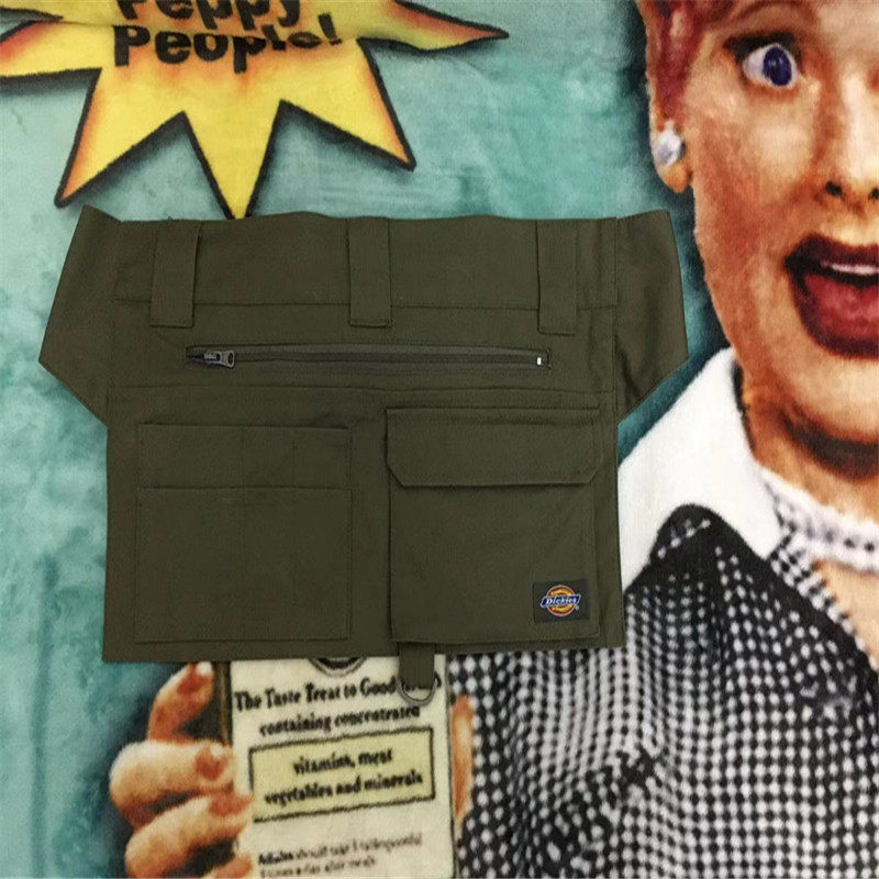 【上新价¥98】vintage  美国古着DICK1ES军绿色功能腰包
