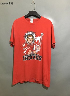 【原 价¥98】vintage  多米尼加制  加拿大古着G1LDAN印第安体恤