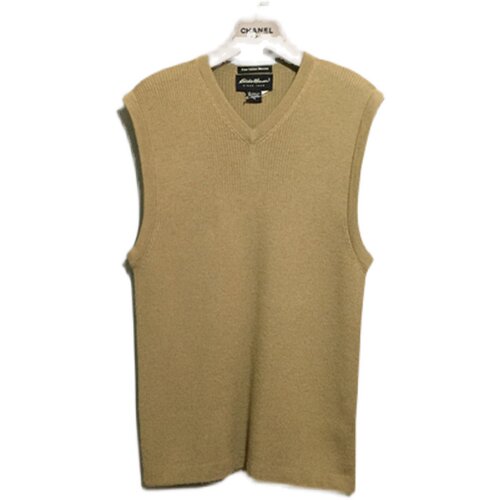 【原 价¥168】vintage  美国时装古着Edd1e Bauer美丽诺羊毛背心