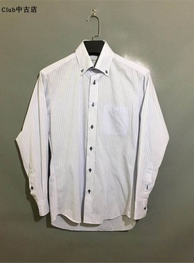 【原 价¥98】vintage  日本古着DRIHICA通勤气质款浅紫色衬衫