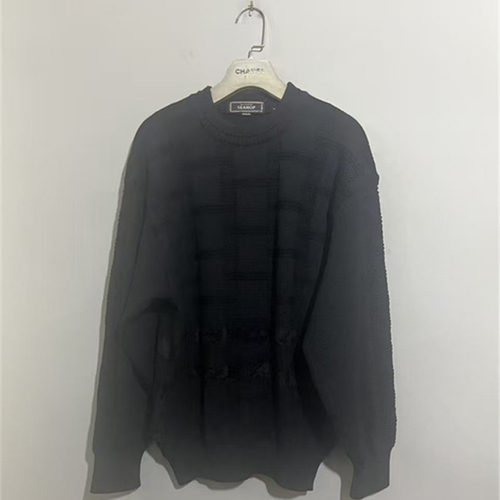 【上新价168】 vintage  日本制SEAHOP毛毛拼接黑色毛衣
