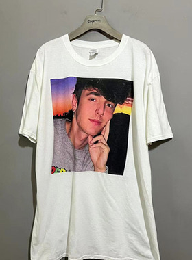 【上新价138】vintage  加拿大古着G1LDAN人物头像无缝桶织体恤