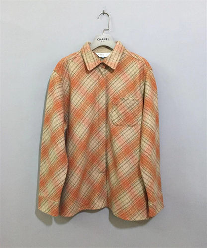 【原 价¥168】vintage  日本古着SIMPLE LIFE隐藏单排扣羊毛衬衫