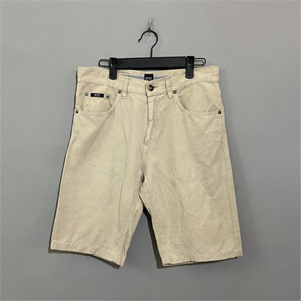 【上新价¥188】vintage  德国奢侈古着HUGO B0SS卡其色棉麻短裤