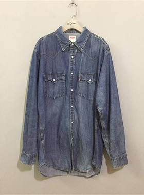 【原 价¥178】vintage  美国古着LEV1'S双袋白贝母暗扣牛仔衬衫