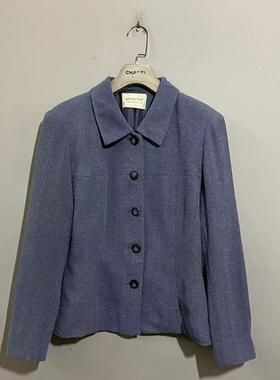 【上新价168】vintage  日本古着ADJACENT莫兰迪色垫肩垂感西装