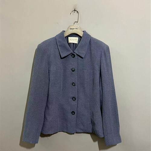 【上新价168】vintage  日本古着ADJACENT莫兰迪色垫肩垂感西装