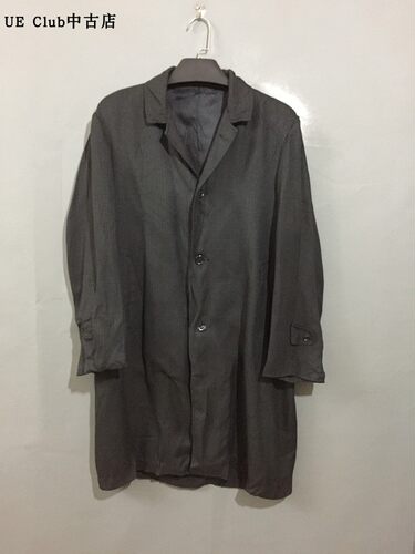 vintage古着西服领黑灰色风衣