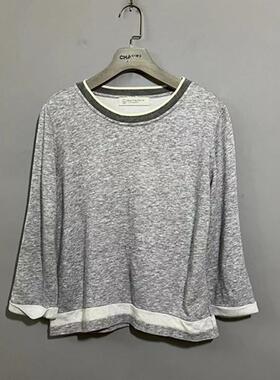 【上新价148】vintage 日本时装古着UN1TED ARROWS浅灰色长袖体恤