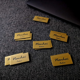 南海之声金色铝标牌铭牌带3M背胶自粘贴长方形金属音箱功放标牌