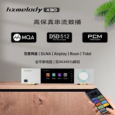 红芯X30数字串流播放器/DLNA/Airplay/AKM解码/PCM768/DSD512直解
