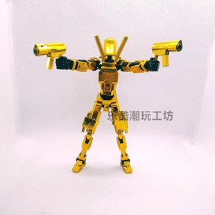 幸运13磁吸镀金dummy关节可动人偶创意DIY拼装 手办解压玩具模型
