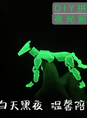 DUMMY幸运13关节狗益智开发拼装玩具多关节可动人偶坐骑手办礼物