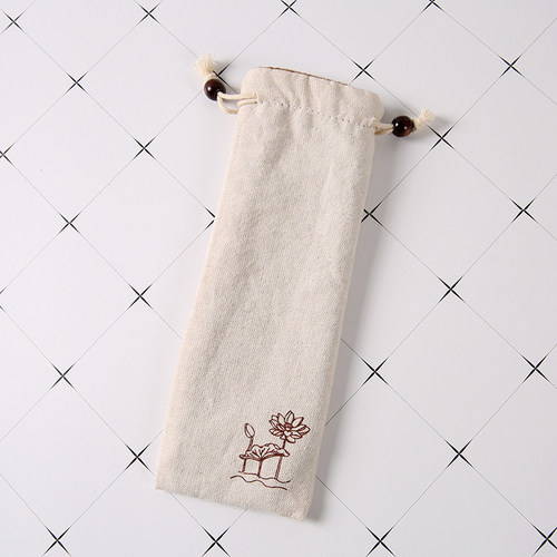 纯棉束口茶针铅笔珠宝麻布收纳袋