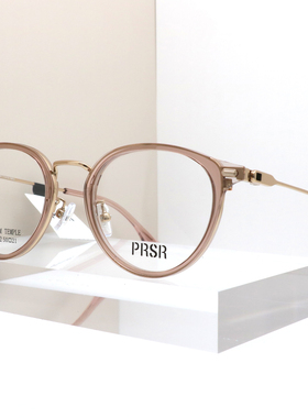 帕莎新款男女复古圆框钛腿近视配有度数防蓝光猫眼眼镜架PT75052