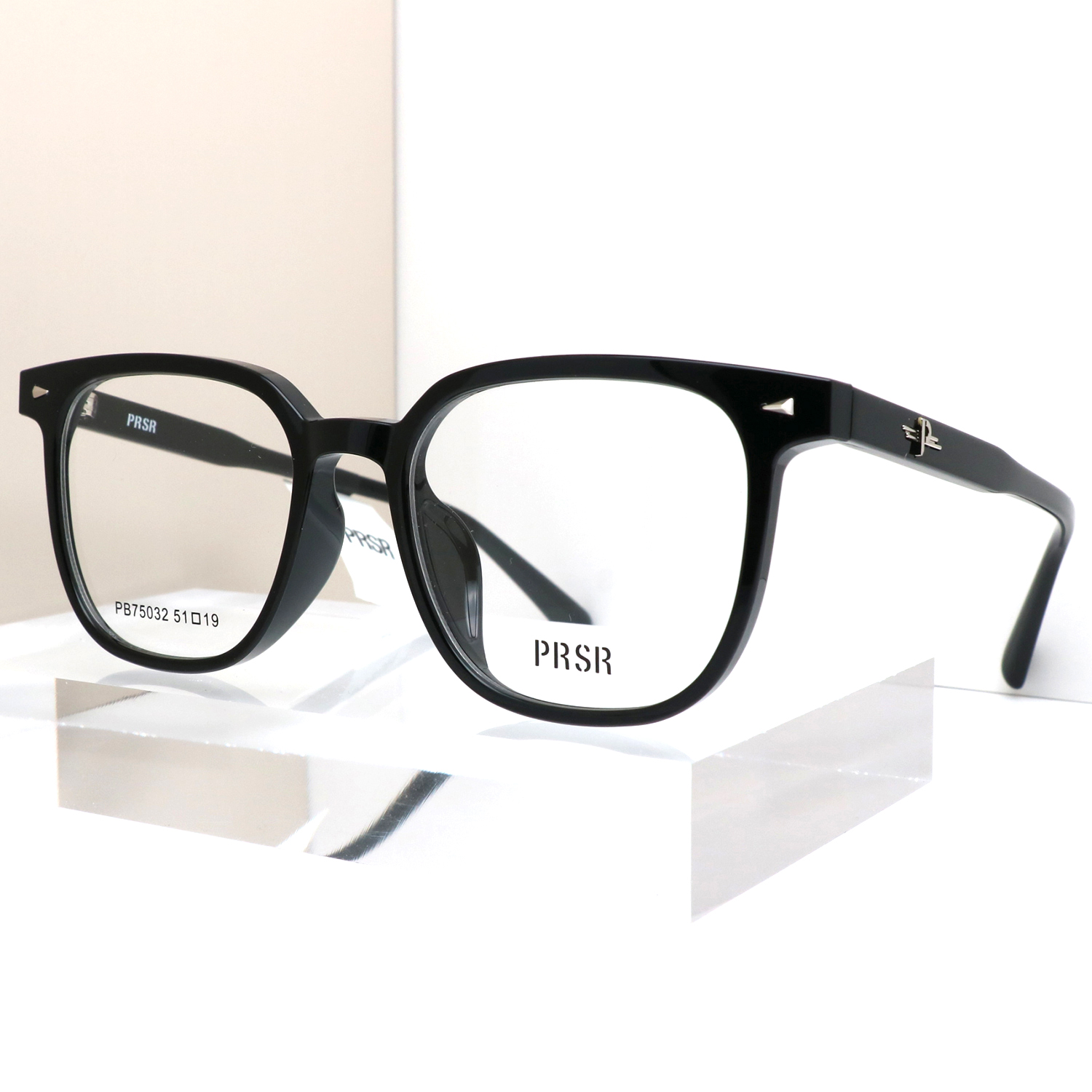 帕莎25年新品黑色方框韩版女时尚男配近视度数防蓝光镜框PB75032