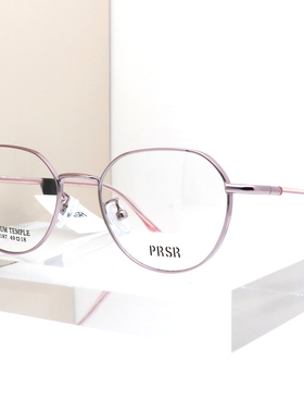 帕莎眼镜框男女时尚粉紫色金丝框配度数防蓝光近视眼镜架PJ75187