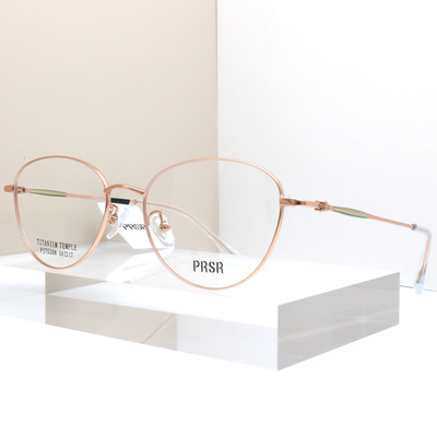 帕莎新品椭圆框钛腿男女可配近视度数超轻金属简约眼镜架PJ75208