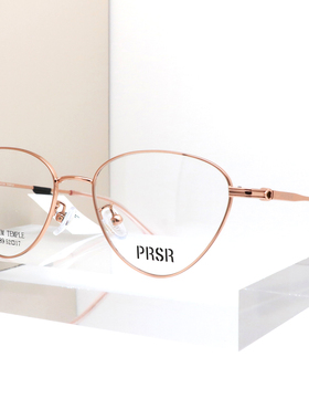 帕莎PRSR猫眼三角形眼镜框钛合金腿近视配度数光学眼镜架PJ75189