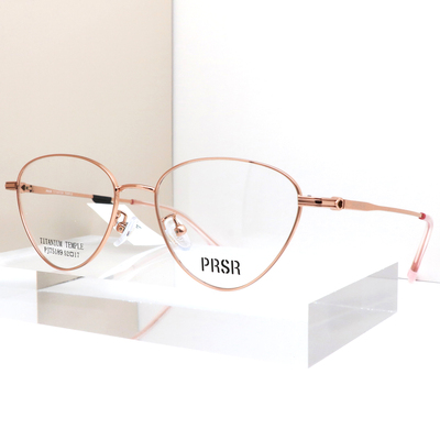 帕莎PRSR猫眼三角形眼镜框钛合金腿近视配度数光学眼镜架PJ75189