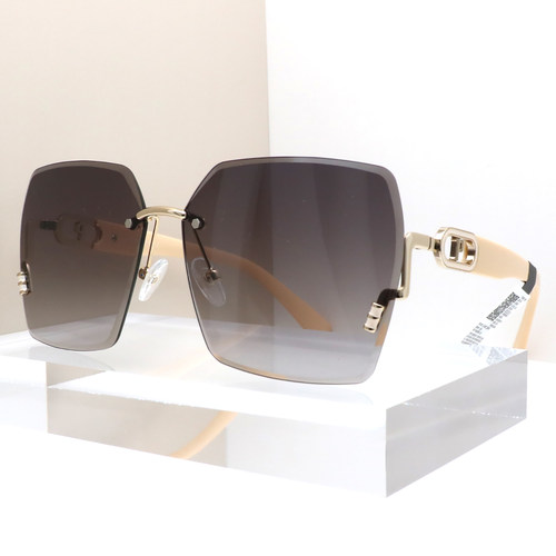 2026新款帕莎显脸小太阳镜女无框轻熟时尚感浅色温柔风墨镜PS2081