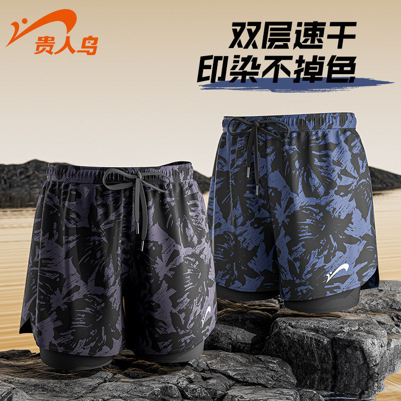 贵人鸟泳裤男款成人防尴尬沙滩裤2026新款青少年游泳裤泡温泉套装