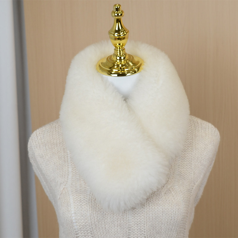 羊驼绒围脖加厚真皮草保暖围巾韩版暖优美毛领子丝带球学生冬季女