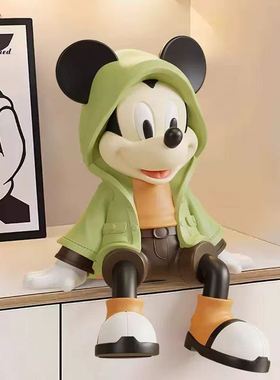 绿色坐姿披风米奇高级感入户玄关客厅电视柜酒柜轻奢手办摆件