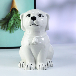 陶瓷狗12生肖招财风水家用旺宅客厅办公室工艺品桌面摆设可爱摆件