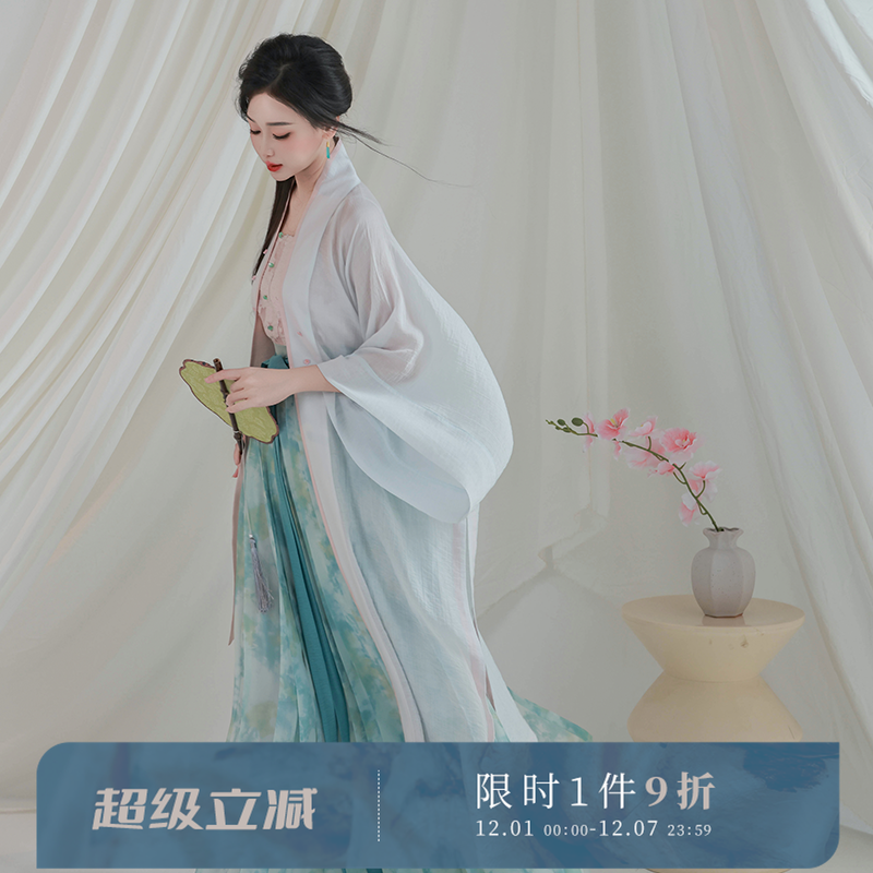 拟梦长干寺清冷风宋制汉服套装