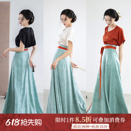 拟梦唐风汉服短袖夏款