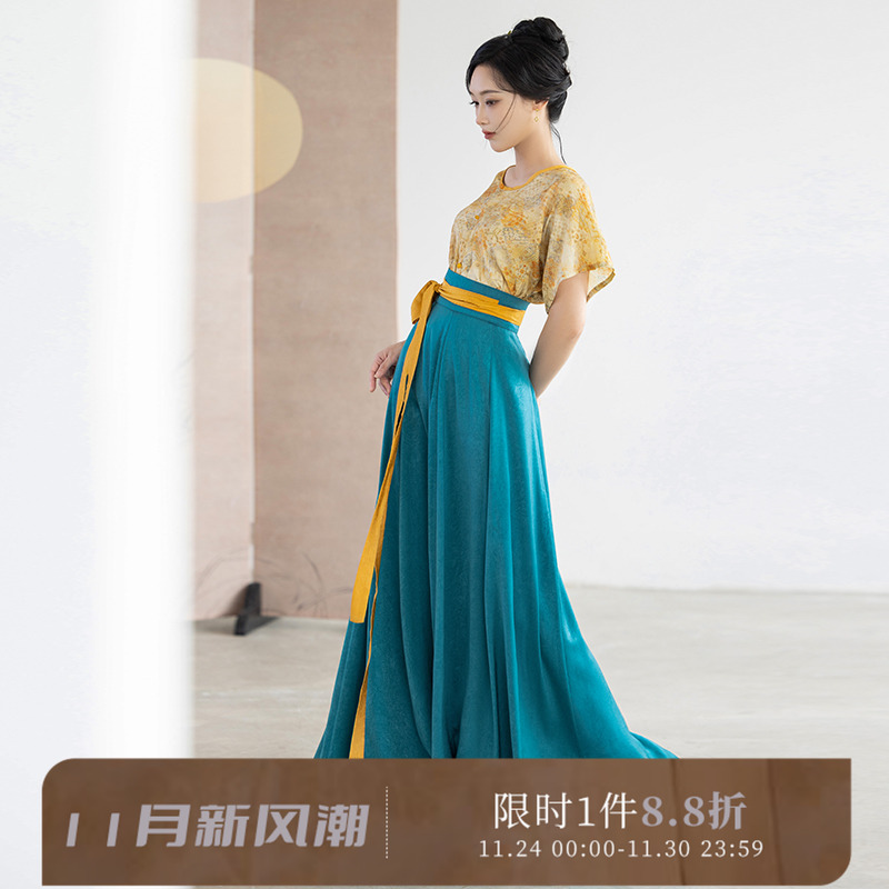 拟梦坦领汉服短袖夏款